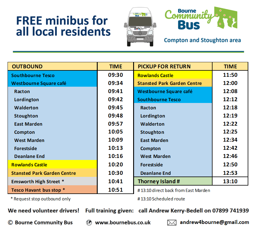 Bourne Bus timetable 2023
